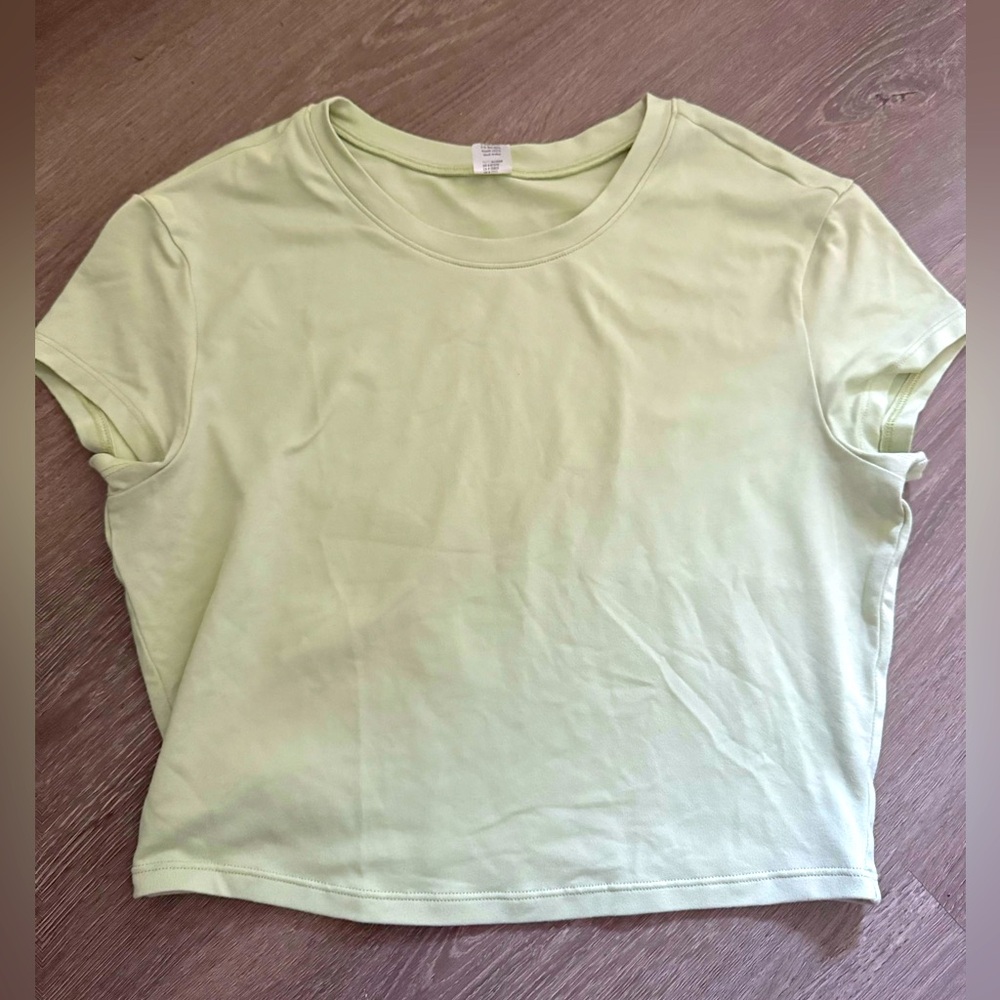 Alo Yoga Lime Green Crop Shirt